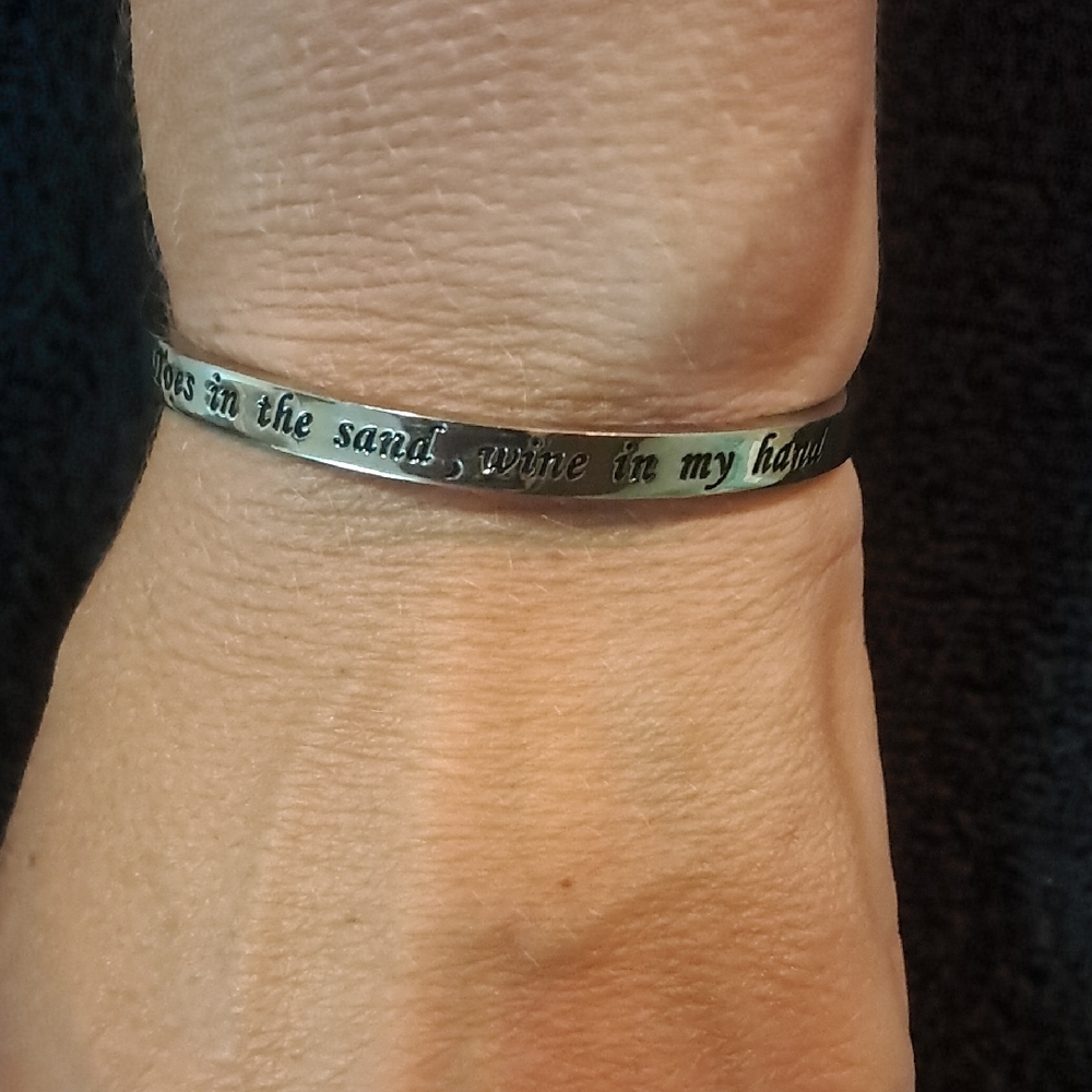 Elegant Silver Bracelet with Engraving